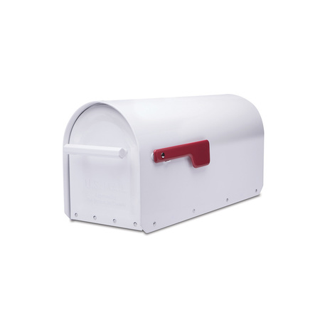 ARCHITECTURAL MAILBOXES Sequoia Post Mount Mailbox White 5560W-R-10